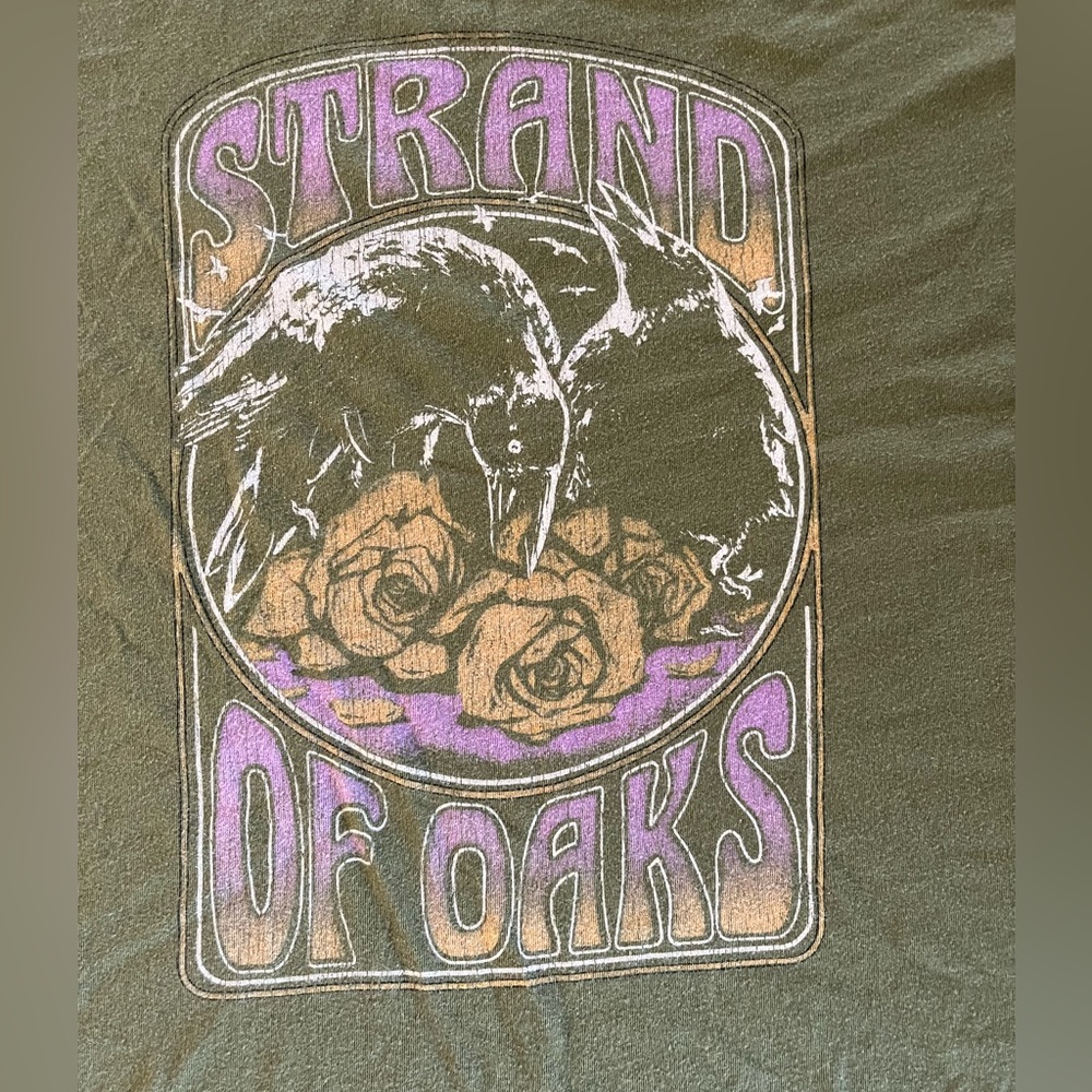 Vintage 2018 Strand of Oaks 2xl T-shirt - Olive Green